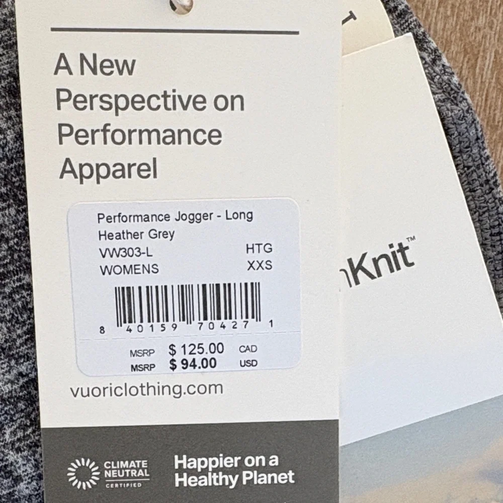 Vuori performance jogger, long, Heather, Gray - Picture 2 of 3